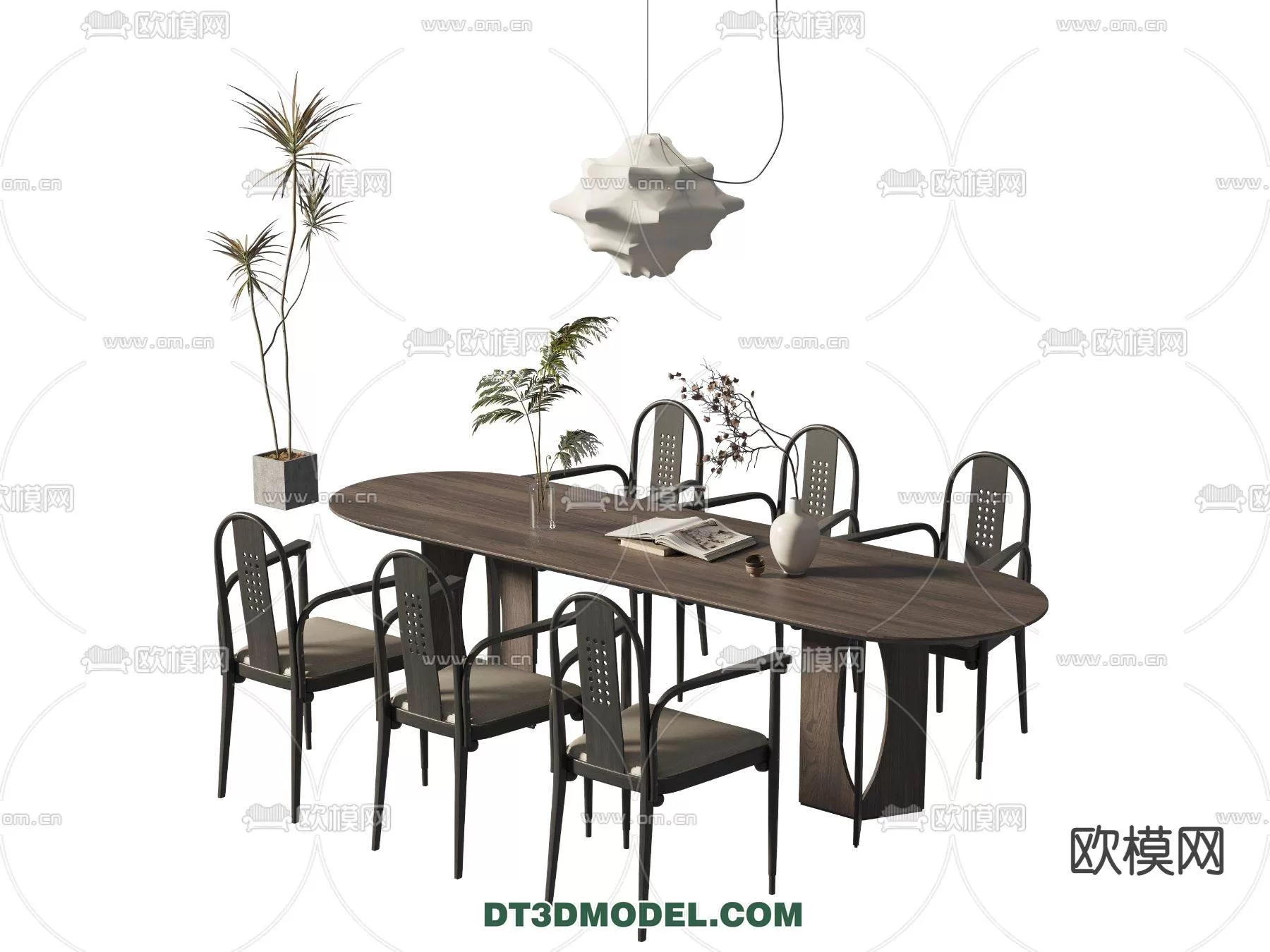 WABI SABI STYLE 3D MODELS – DINING TABLE – 0152