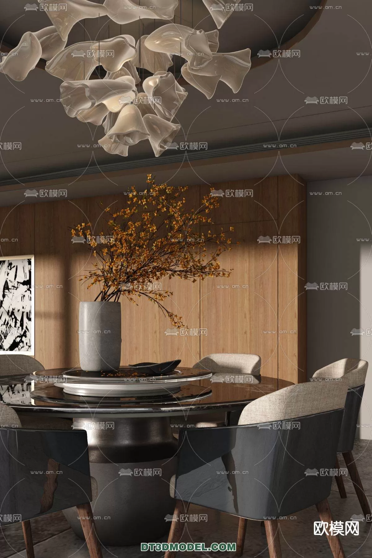 WABI SABI STYLE 3D MODELS – DINING TABLE – 0155