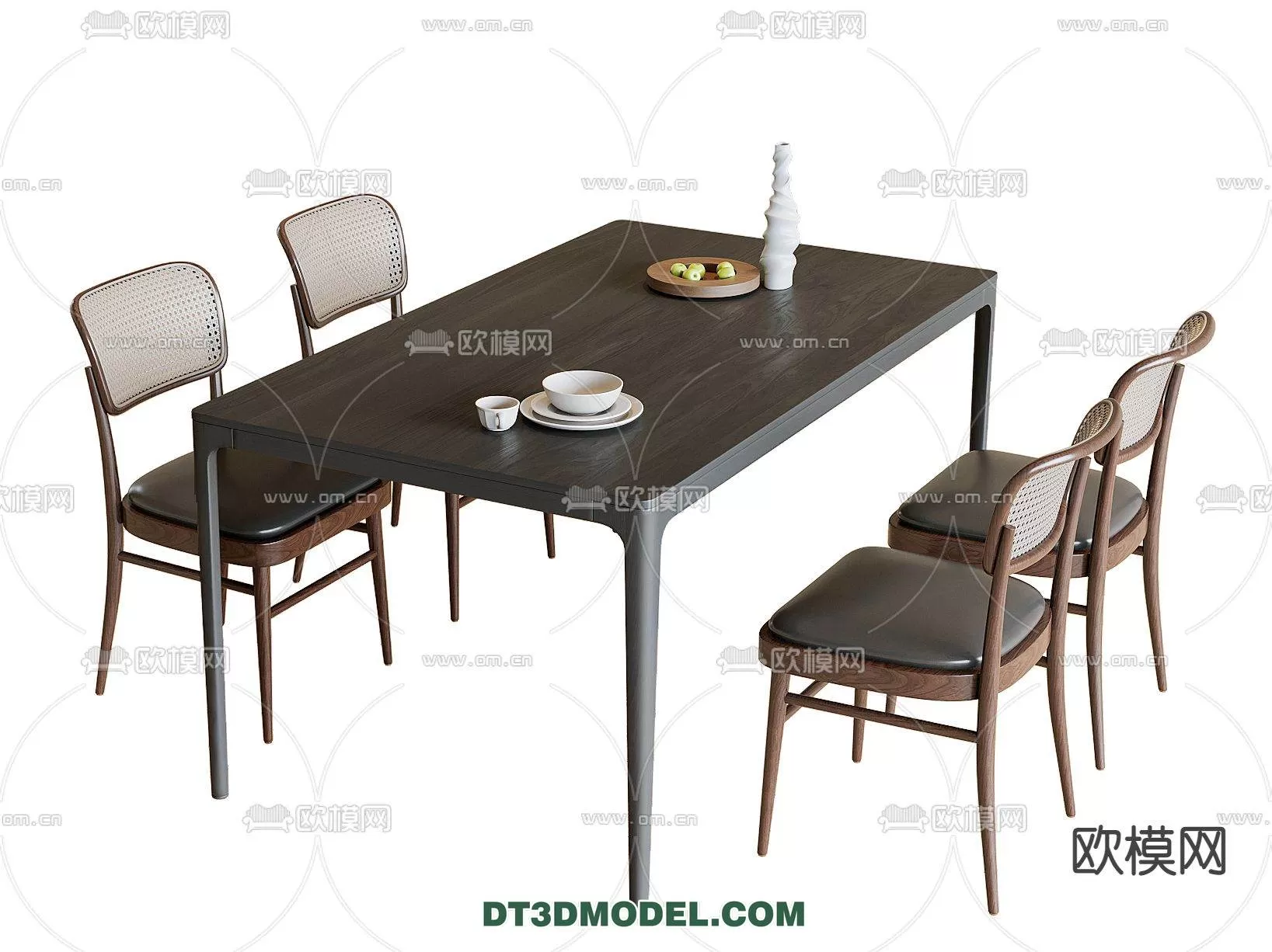 WABI SABI STYLE 3D MODELS – DINING TABLE – 0160