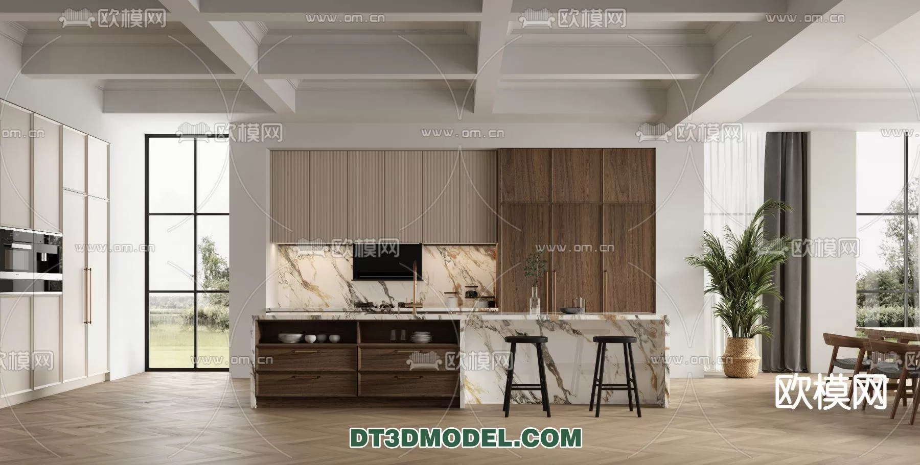 WABI SABI STYLE 3D MODELS – DINING TABLE – 0161