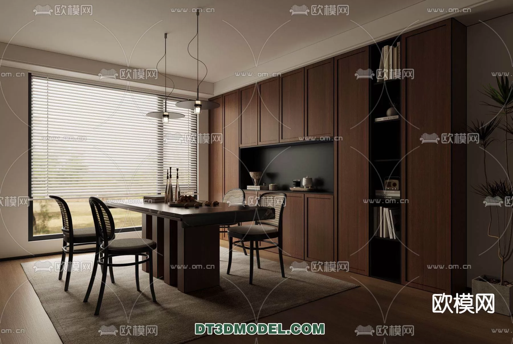 WABI SABI STYLE 3D MODELS – DINING TABLE – 0163