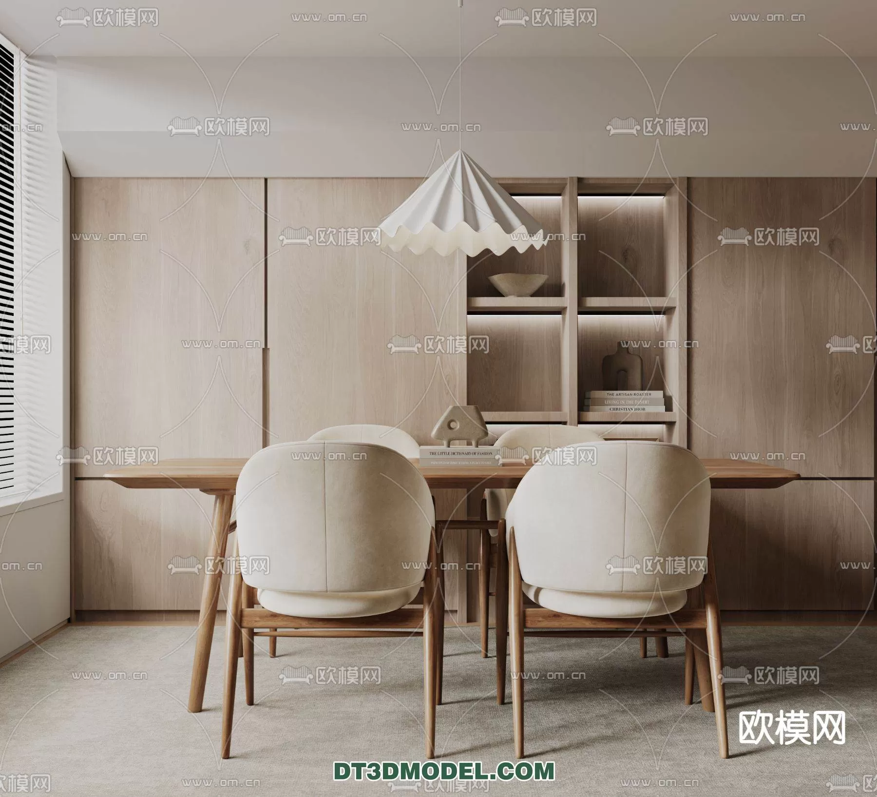 WABI SABI STYLE 3D MODELS – DINING TABLE – 0166