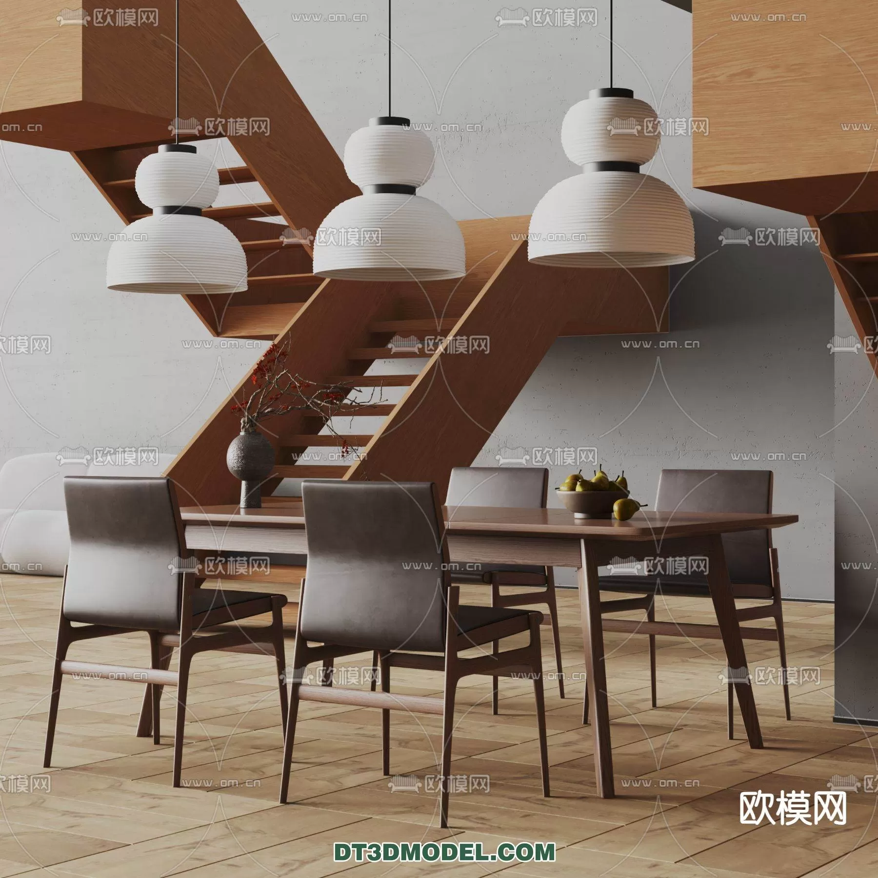 WABI SABI STYLE 3D MODELS – DINING TABLE – 0168