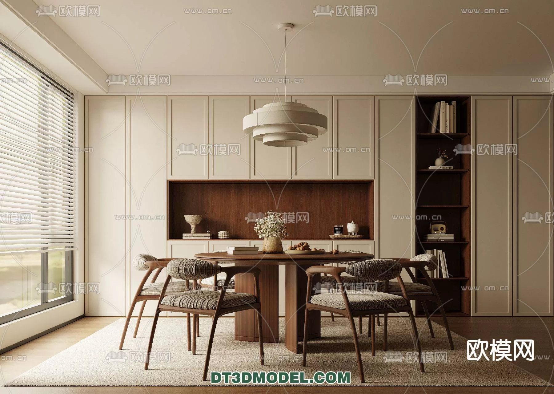 WABI SABI STYLE 3D MODELS – DINING TABLE – 0169