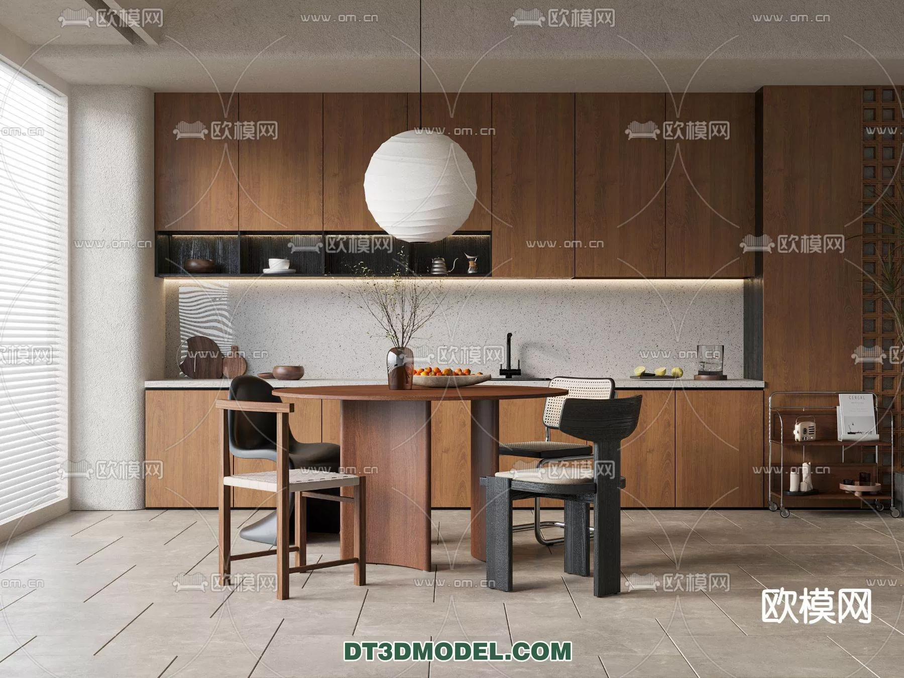 WABI SABI STYLE 3D MODELS – DINING TABLE – 0171