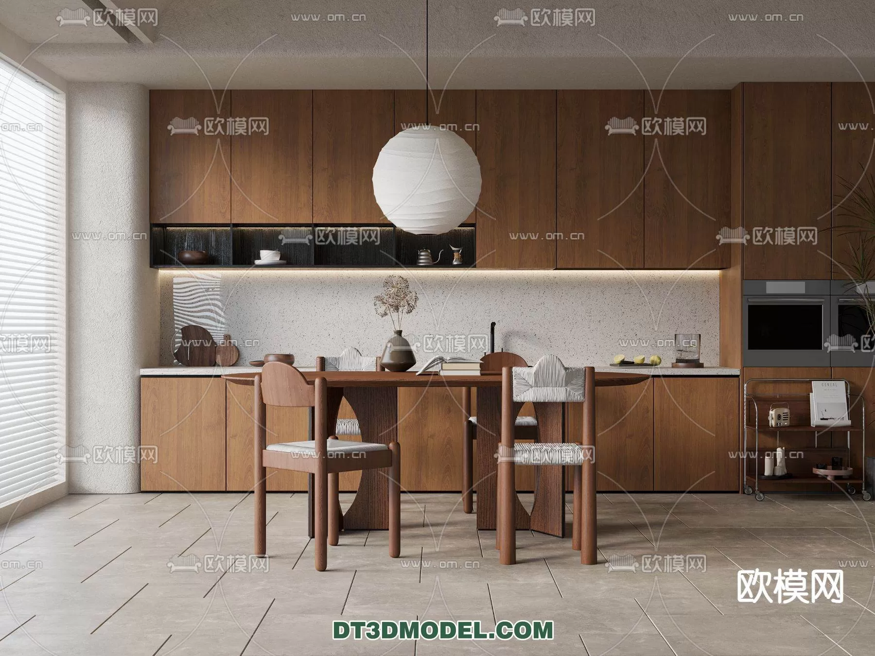 WABI SABI STYLE 3D MODELS – DINING TABLE – 0172