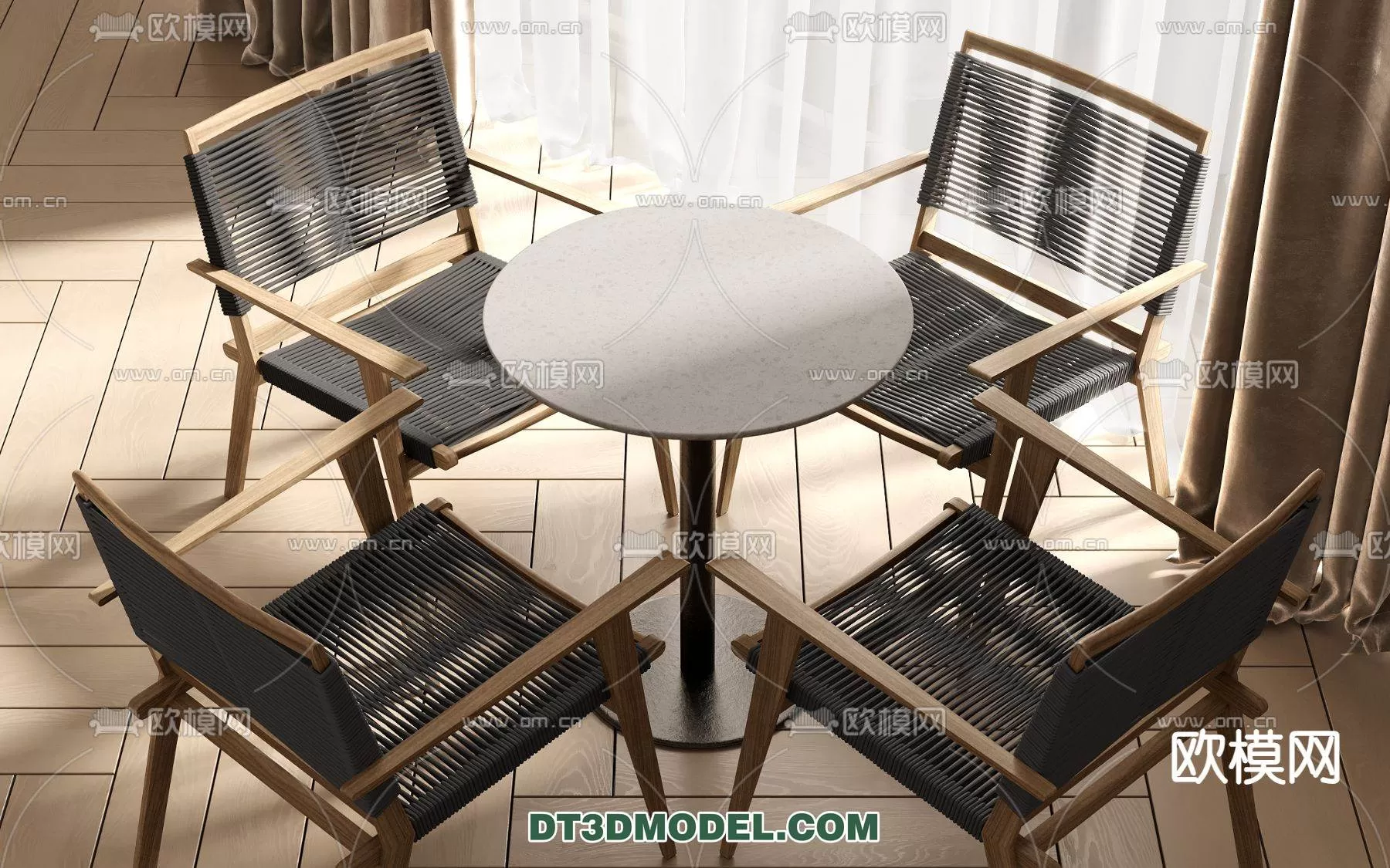 WABI SABI STYLE 3D MODELS – DINING TABLE – 0178