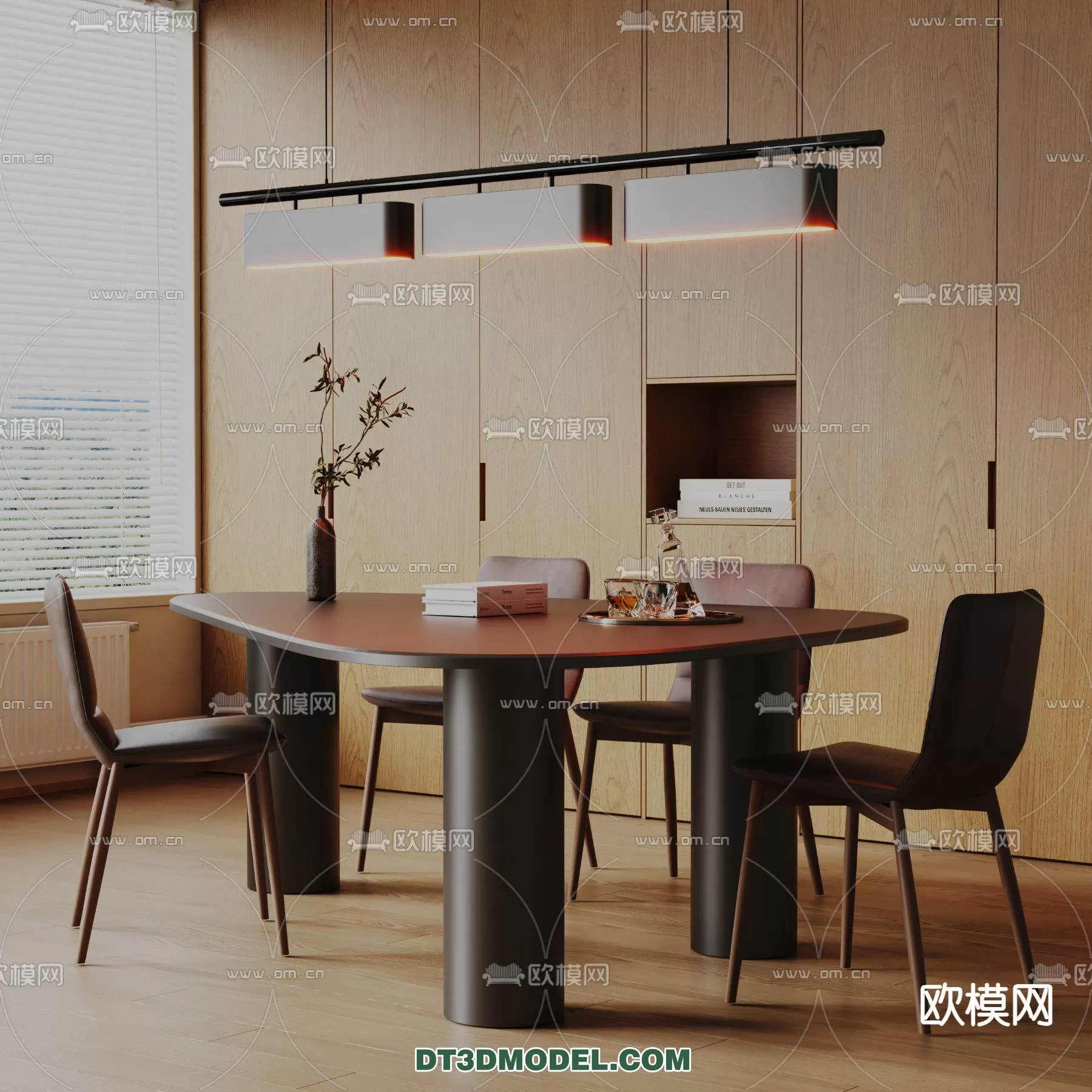 WABI SABI STYLE 3D MODELS – DINING TABLE – 0192