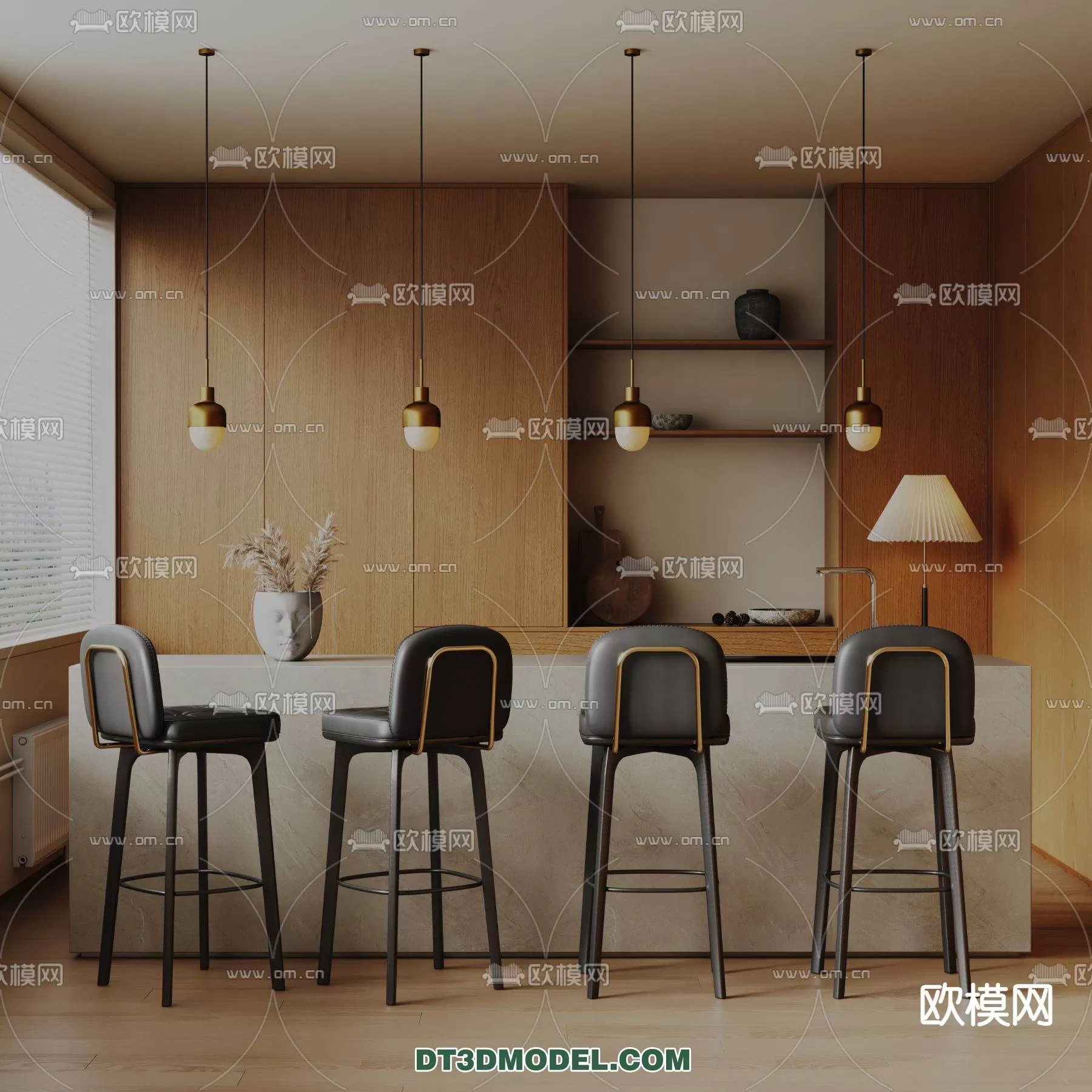 WABI SABI STYLE 3D MODELS – DINING TABLE – 0198