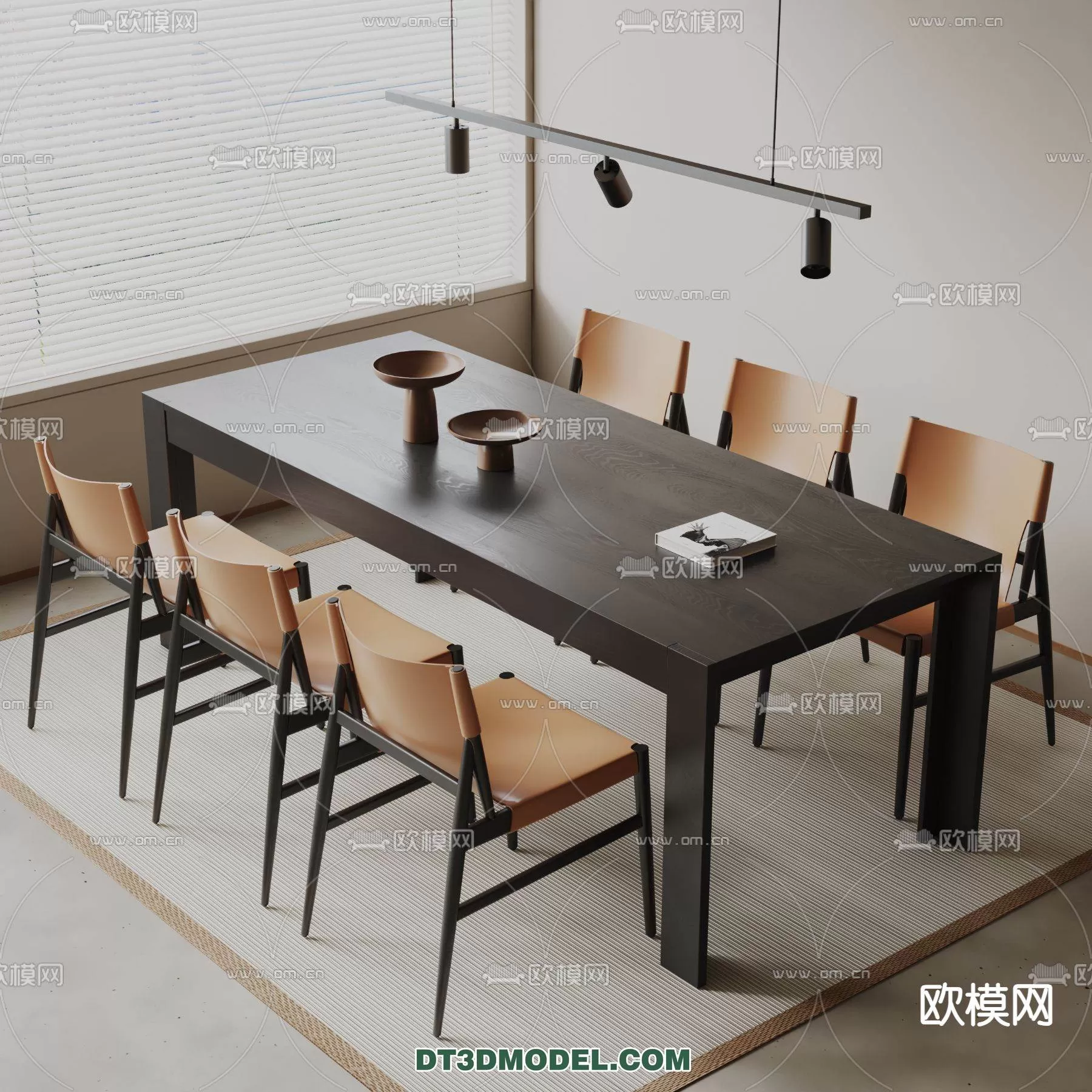 WABI SABI STYLE 3D MODELS – DINING TABLE – 0200