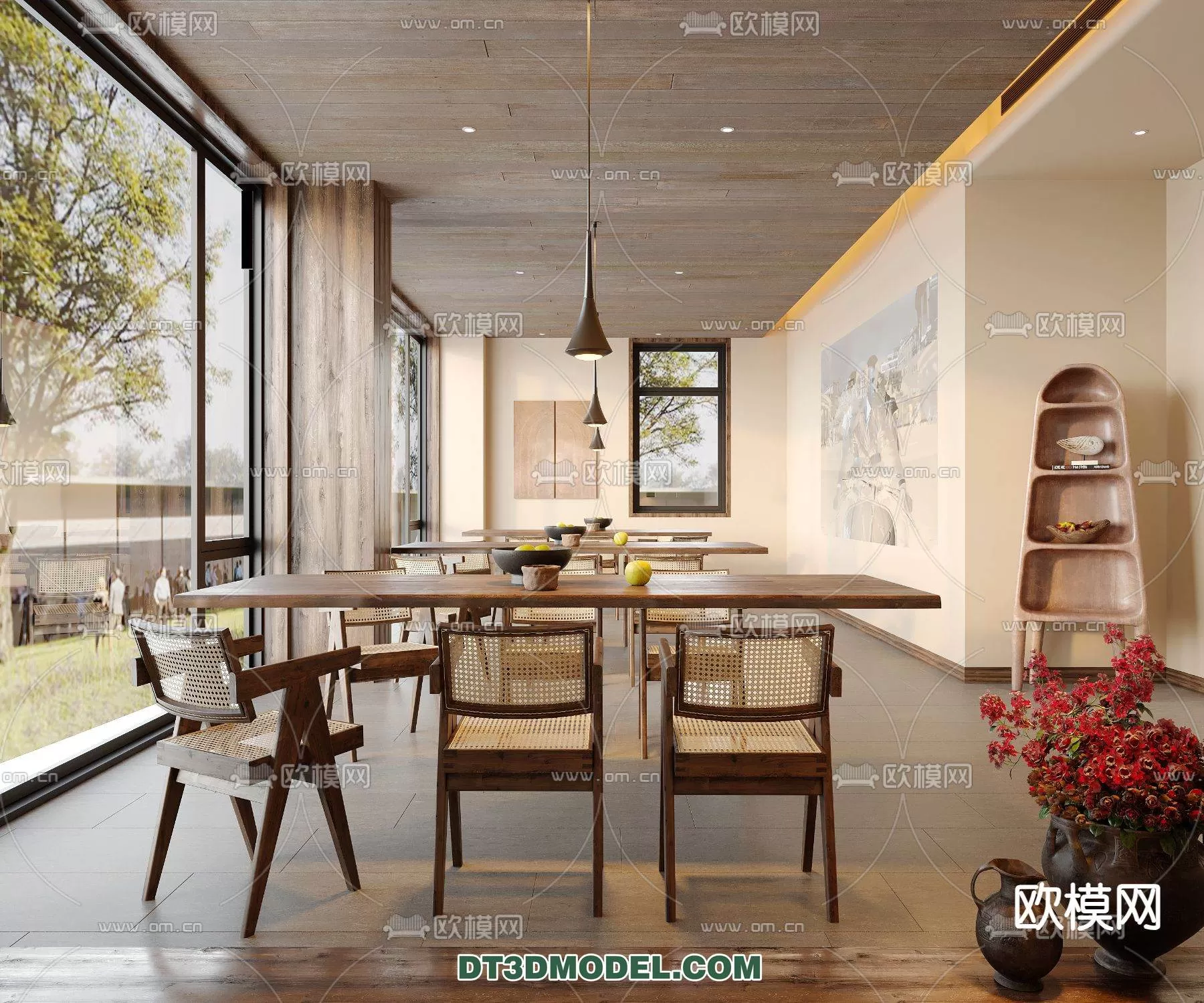 WABI SABI STYLE 3D MODELS – DINING TABLE – 0207