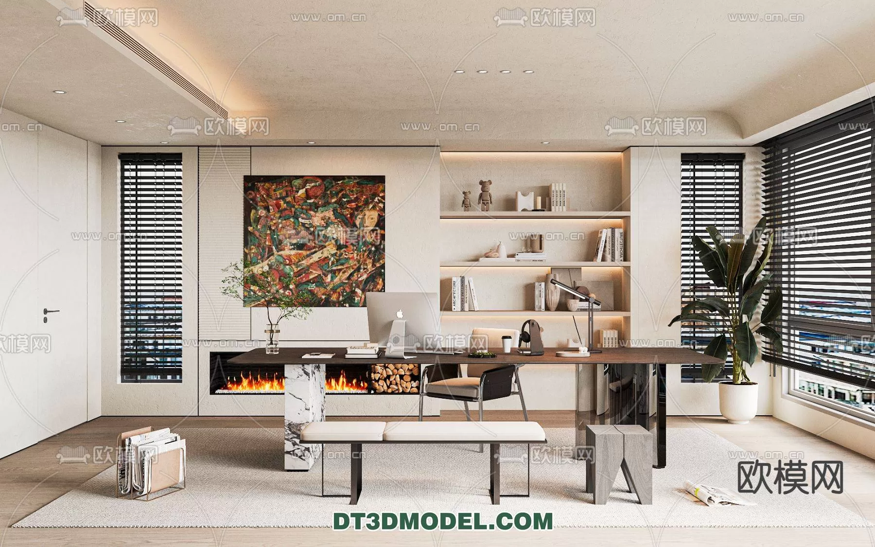 WABI SABI STYLE 3D MODELS – DESK – 0005