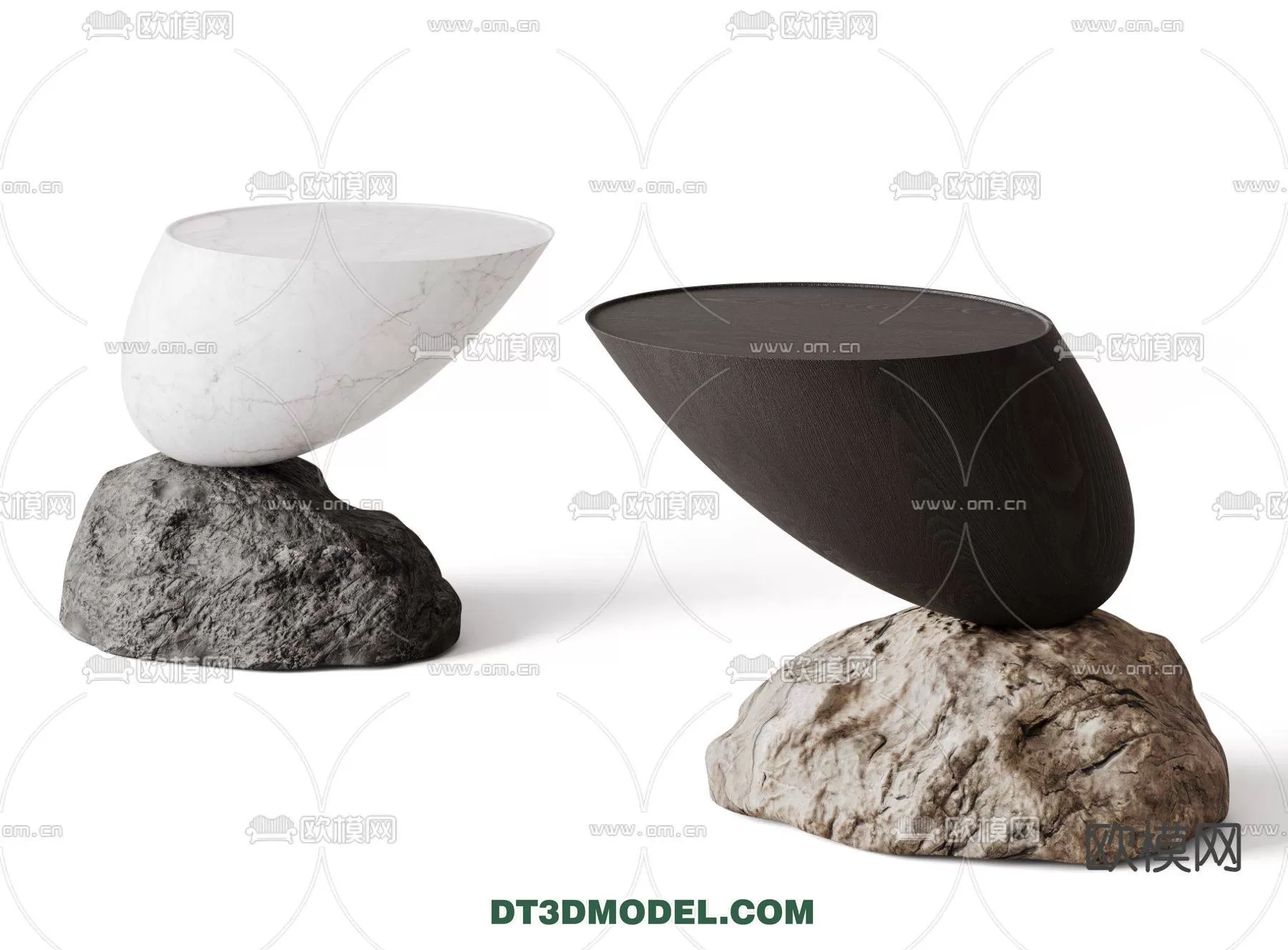 WABI SABI STYLE 3D MODELS – TEA TABLE – 0002