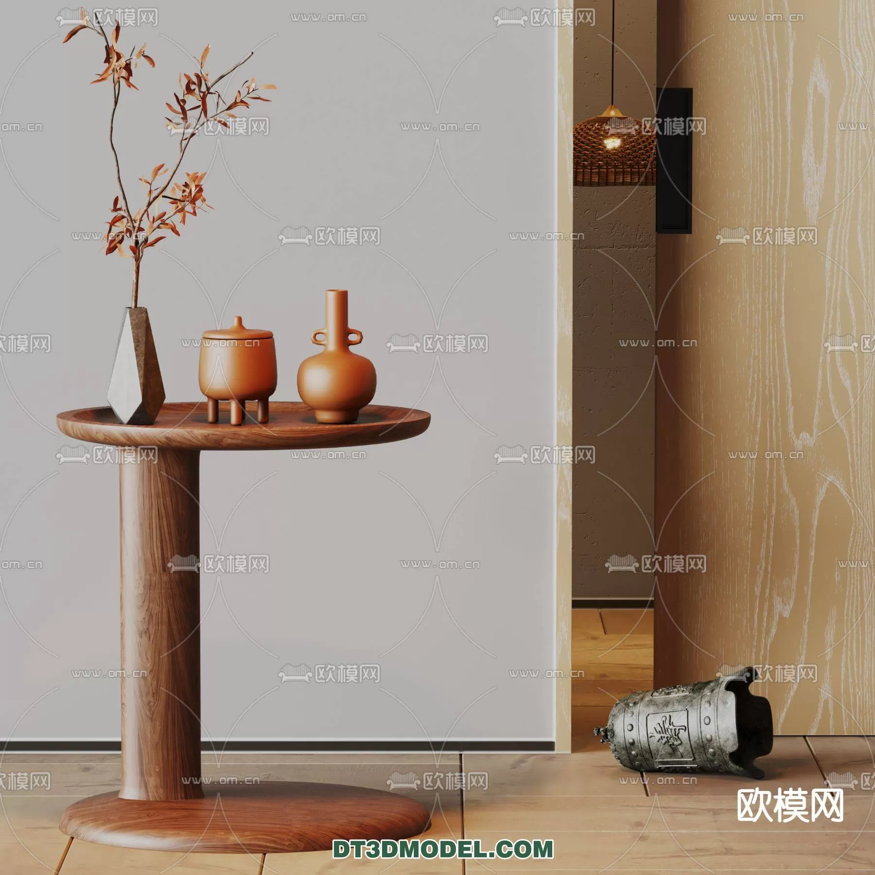 WABI SABI STYLE 3D MODELS – TEA TABLE – 0003