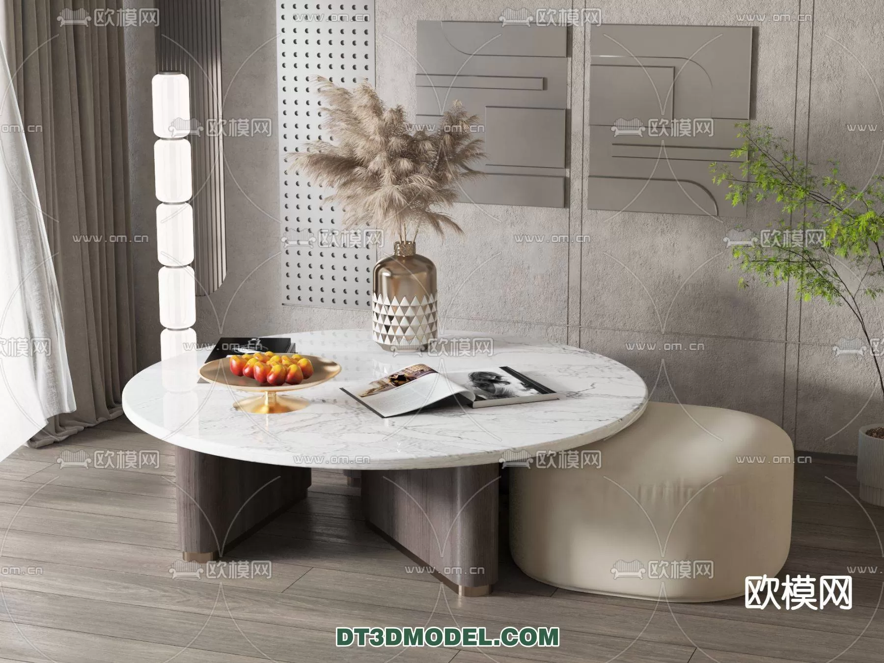 WABI SABI STYLE 3D MODELS – TEA TABLE – 0004