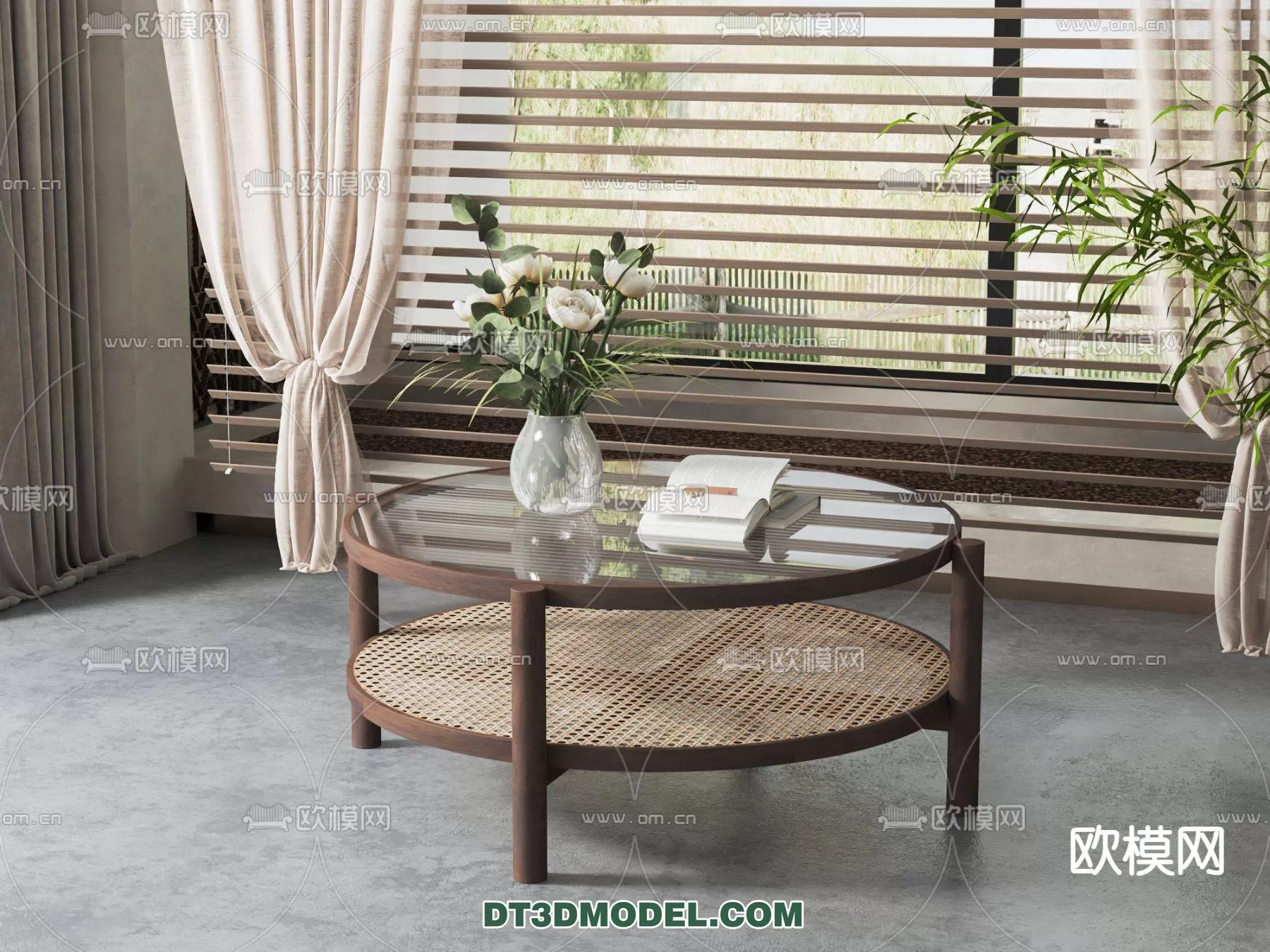 WABI SABI STYLE 3D MODELS – TEA TABLE – 0005