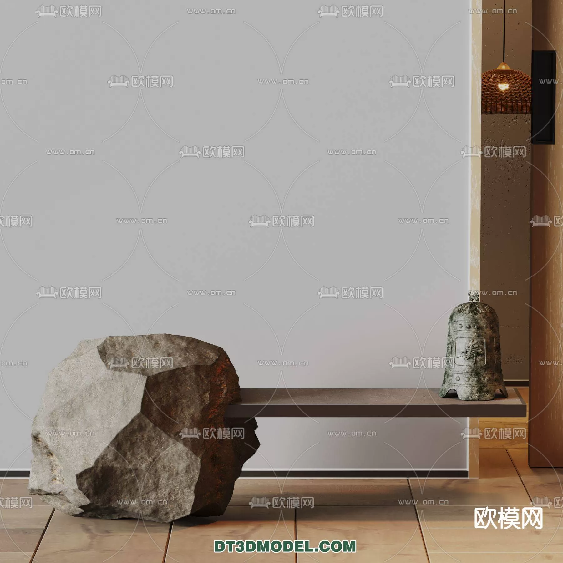 WABI SABI STYLE 3D MODELS – TEA TABLE – 0006