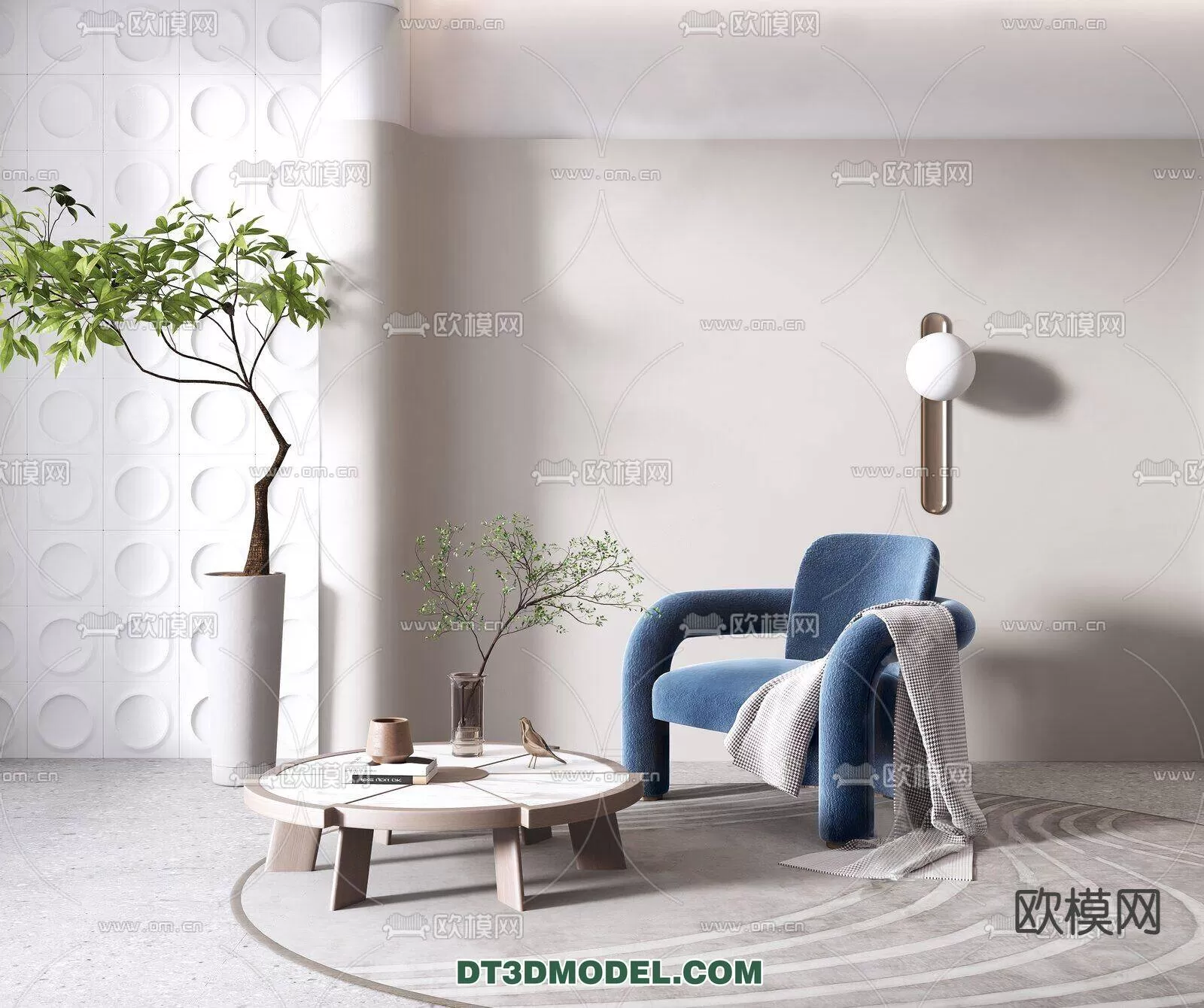 WABI SABI STYLE 3D MODELS – TEA TABLE – 0007