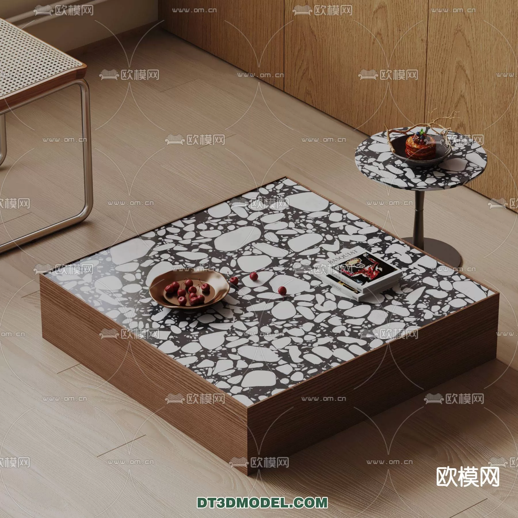 WABI SABI STYLE 3D MODELS – TEA TABLE – 0011