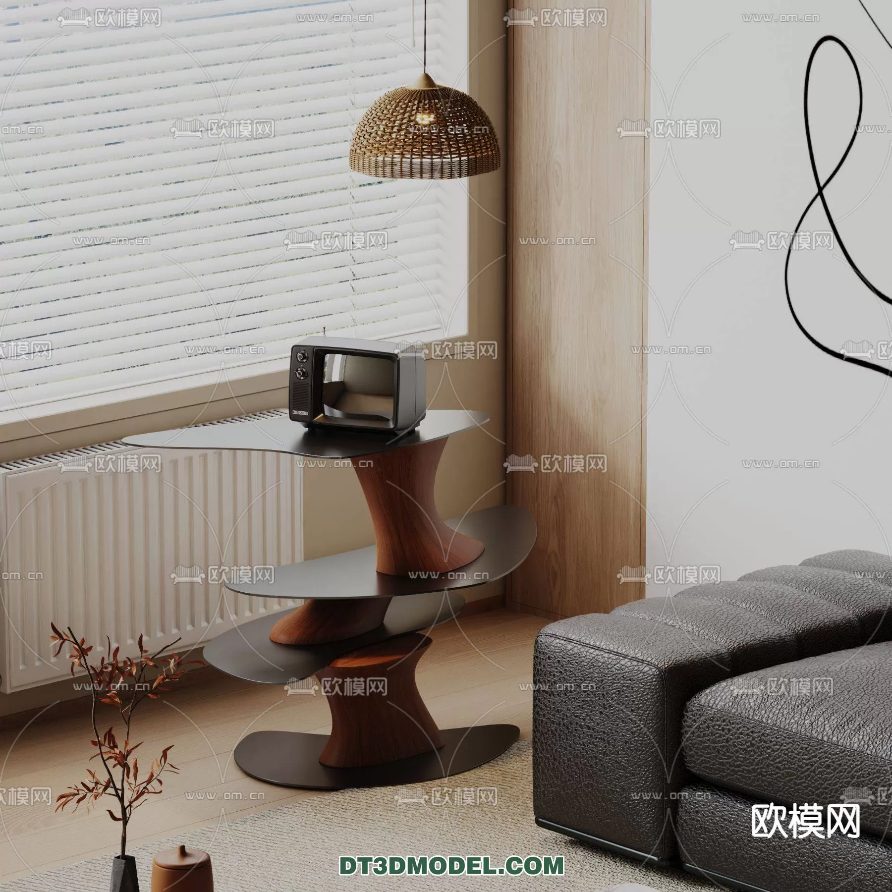 WABI SABI STYLE 3D MODELS – TEA TABLE – 0012