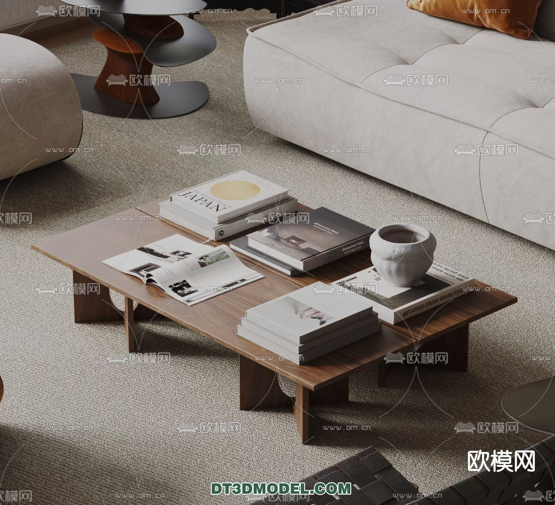 WABI SABI STYLE 3D MODELS – TEA TABLE – 0013