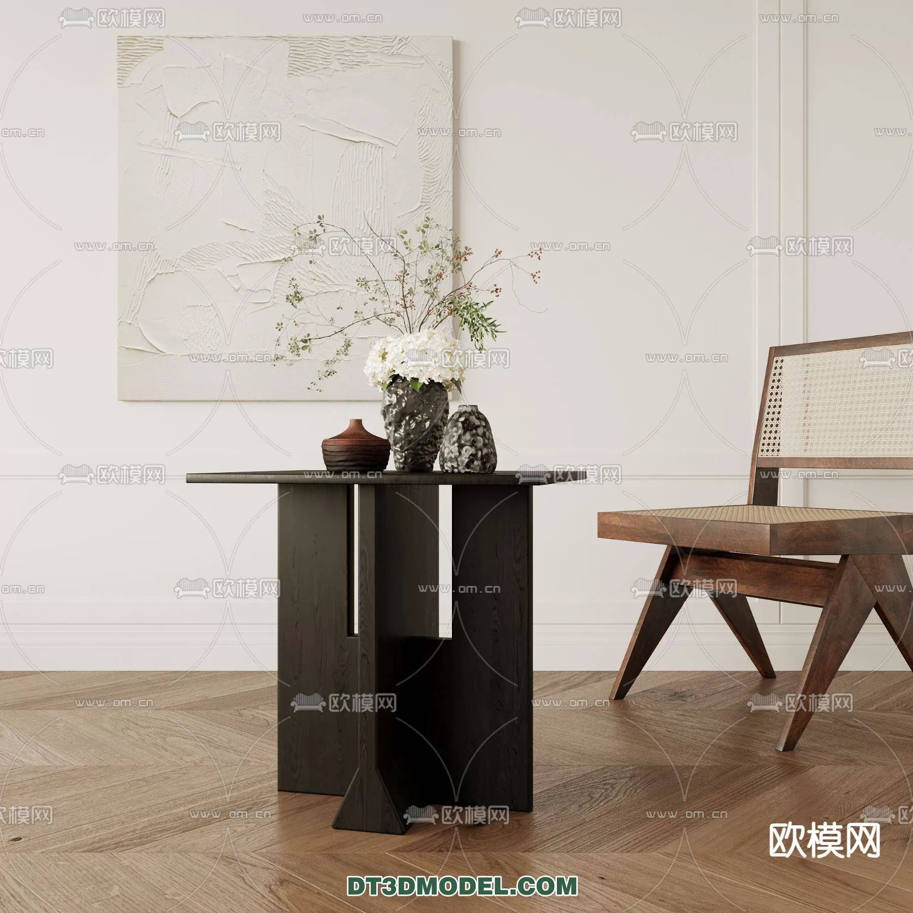 WABI SABI STYLE 3D MODELS – TEA TABLE – 0014