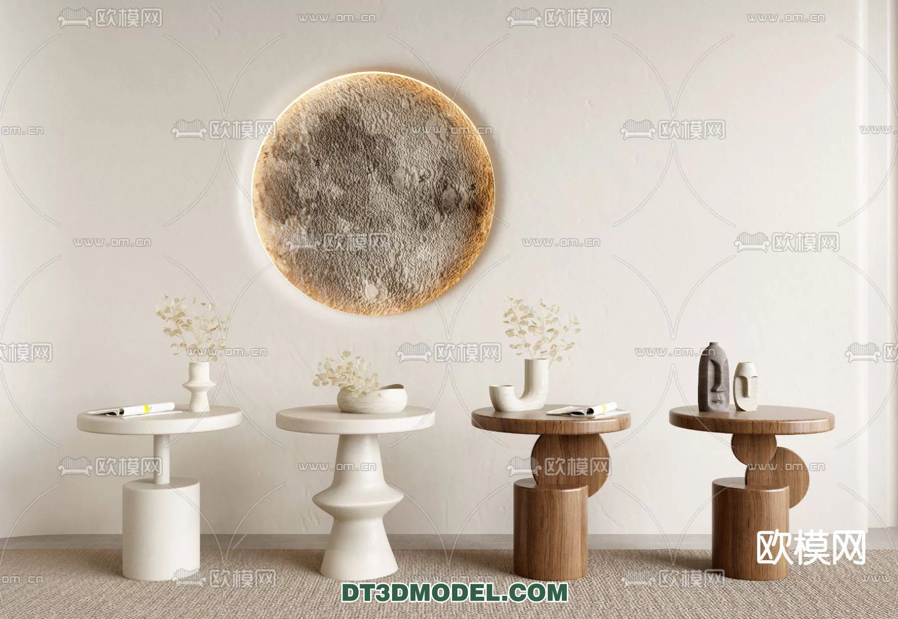 WABI SABI STYLE 3D MODELS – TEA TABLE – 0015