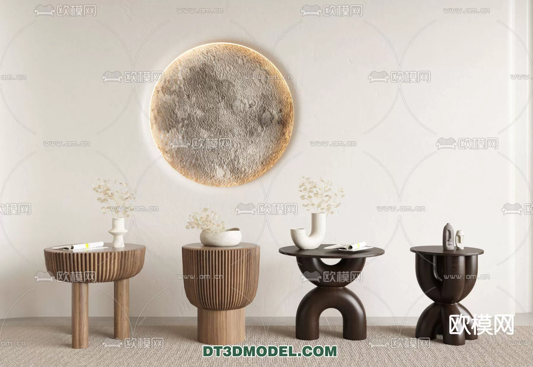 WABI SABI STYLE 3D MODELS – TEA TABLE – 0016