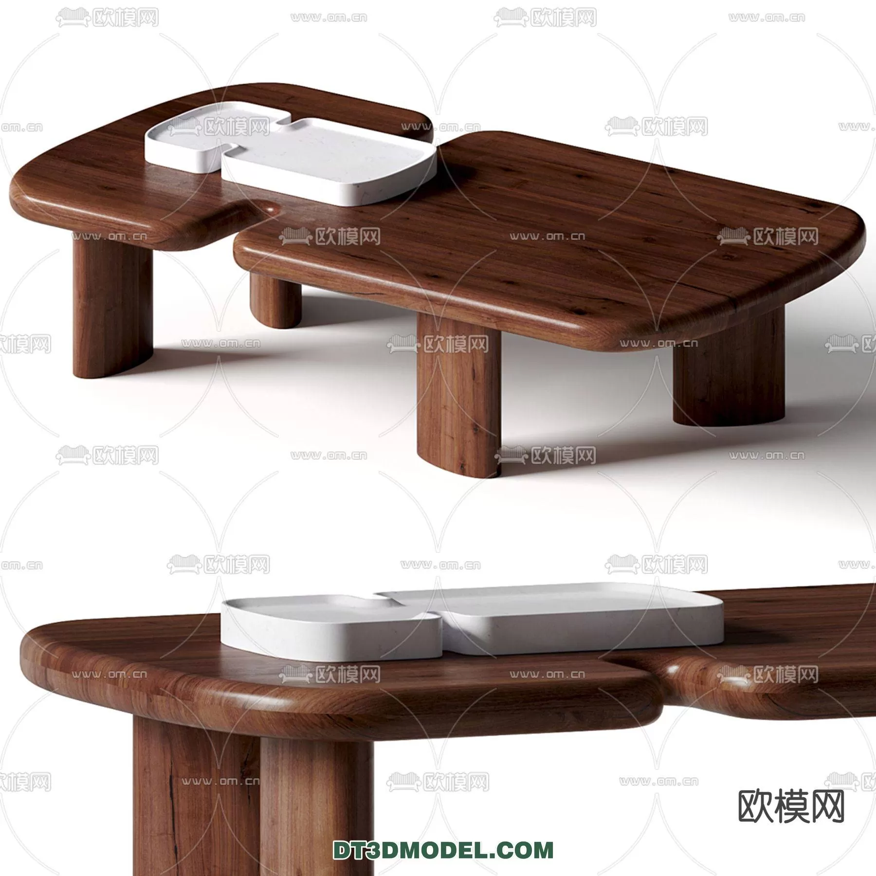 WABI SABI STYLE 3D MODELS – TEA TABLE – 0017