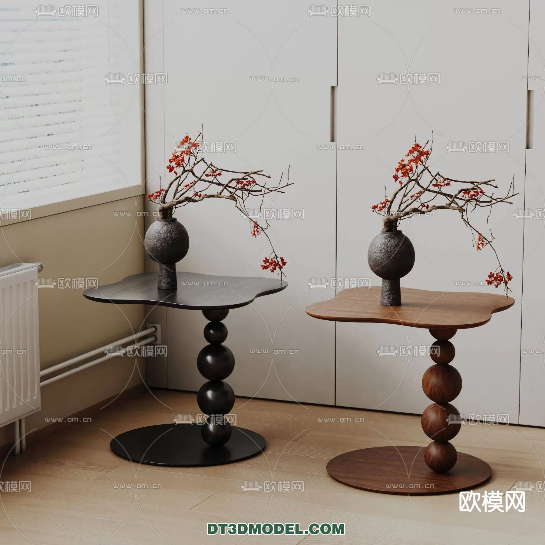 WABI SABI STYLE 3D MODELS – TEA TABLE – 0018