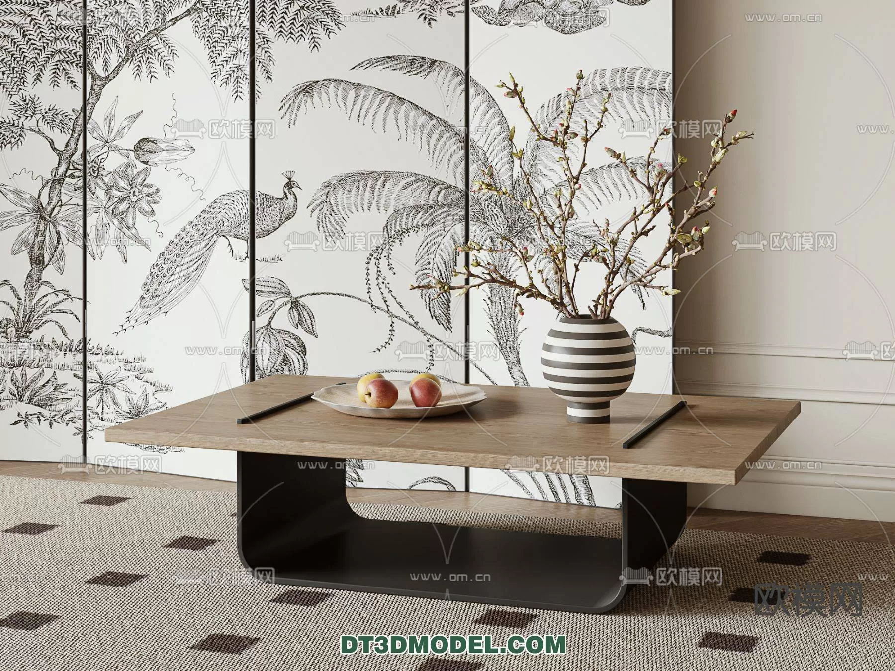 WABI SABI STYLE 3D MODELS – TEA TABLE – 0021