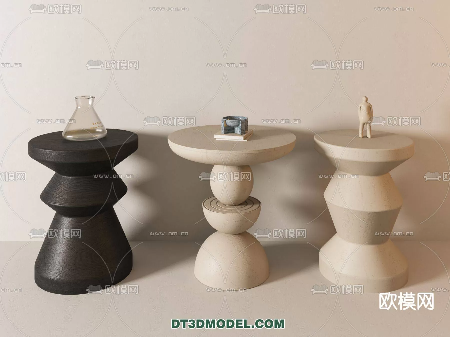 WABI SABI STYLE 3D MODELS – TEA TABLE – 0035