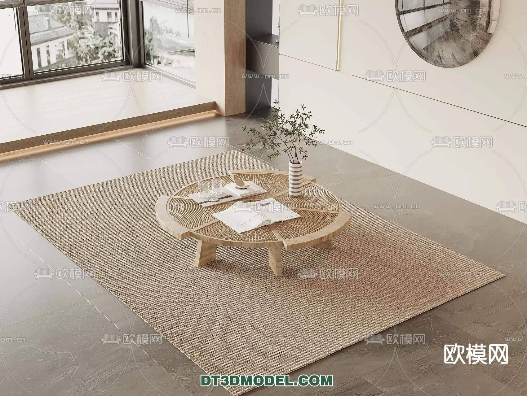 WABI SABI STYLE 3D MODELS – TEA TABLE – 0056