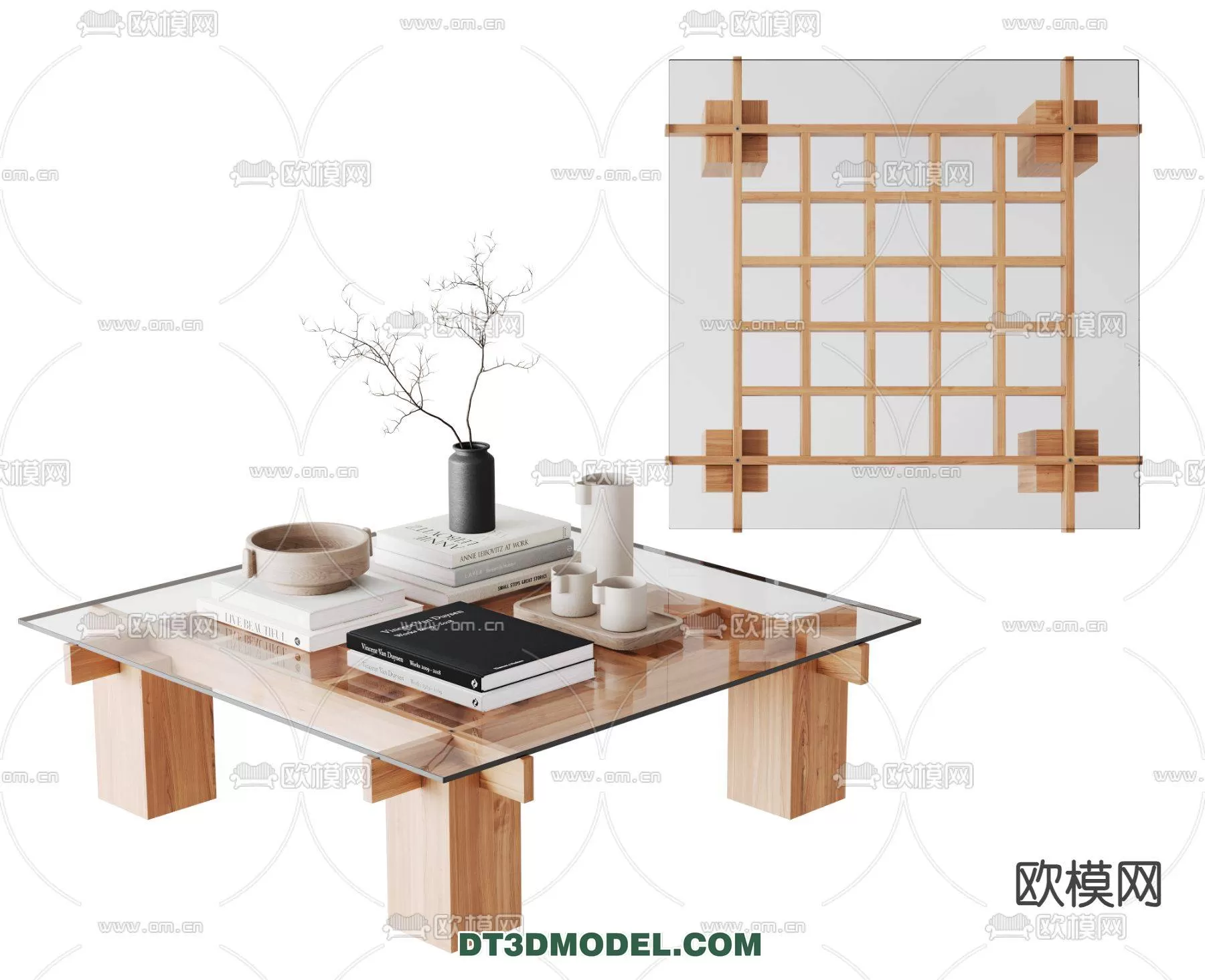 WABI SABI STYLE 3D MODELS – TEA TABLE – 0063