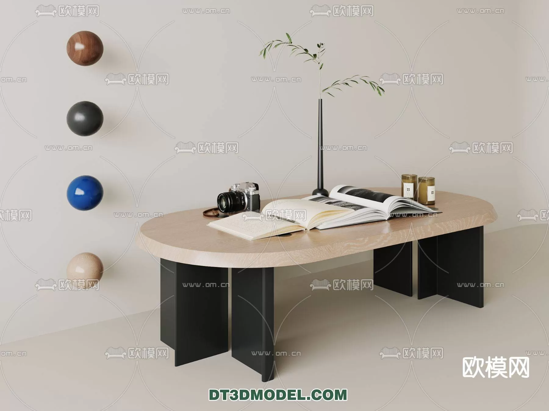 WABI SABI STYLE 3D MODELS – TEA TABLE – 0071