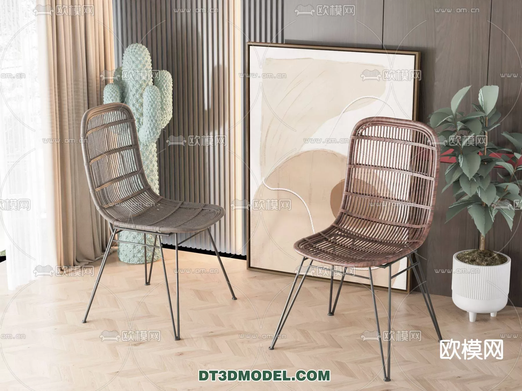 WABI SABI STYLE 3D MODELS – CHAIR – ARMCHAIR – 0016