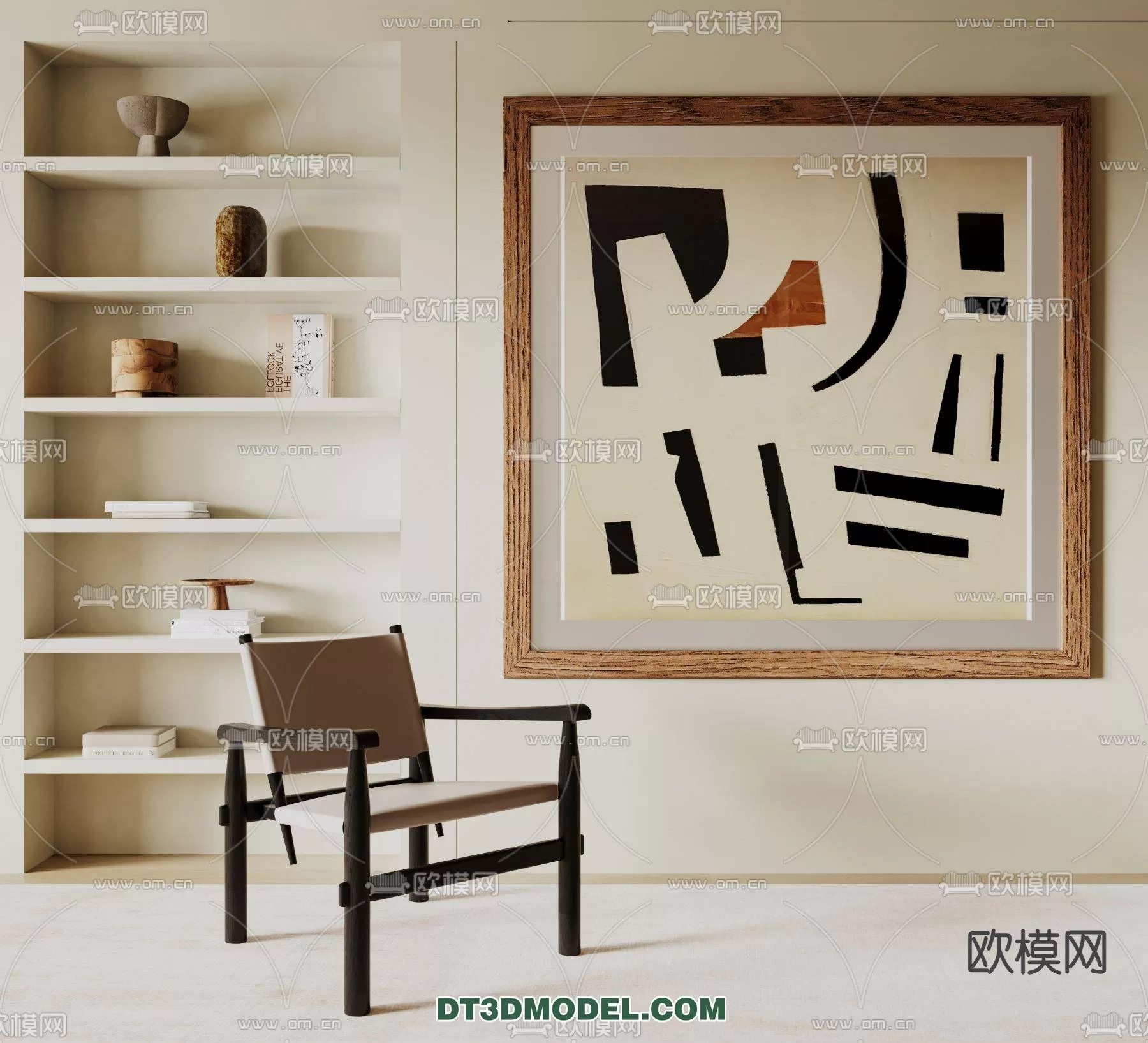 WABI SABI STYLE 3D MODELS – CHAIR – ARMCHAIR – 0018