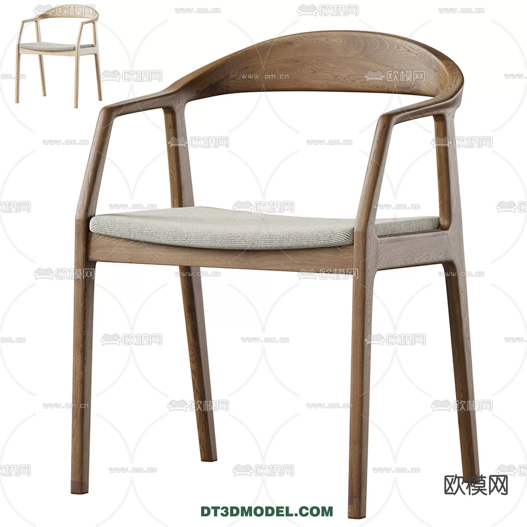 WABI SABI STYLE 3D MODELS – CHAIR – ARMCHAIR – 0033