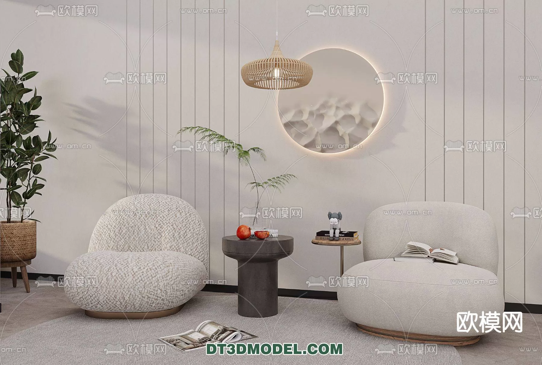 WABI SABI STYLE 3D MODELS – CHAIR – ARMCHAIR – 0069