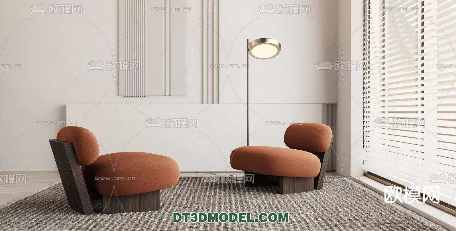 WABI SABI STYLE 3D MODELS – CHAIR – ARMCHAIR – 0070