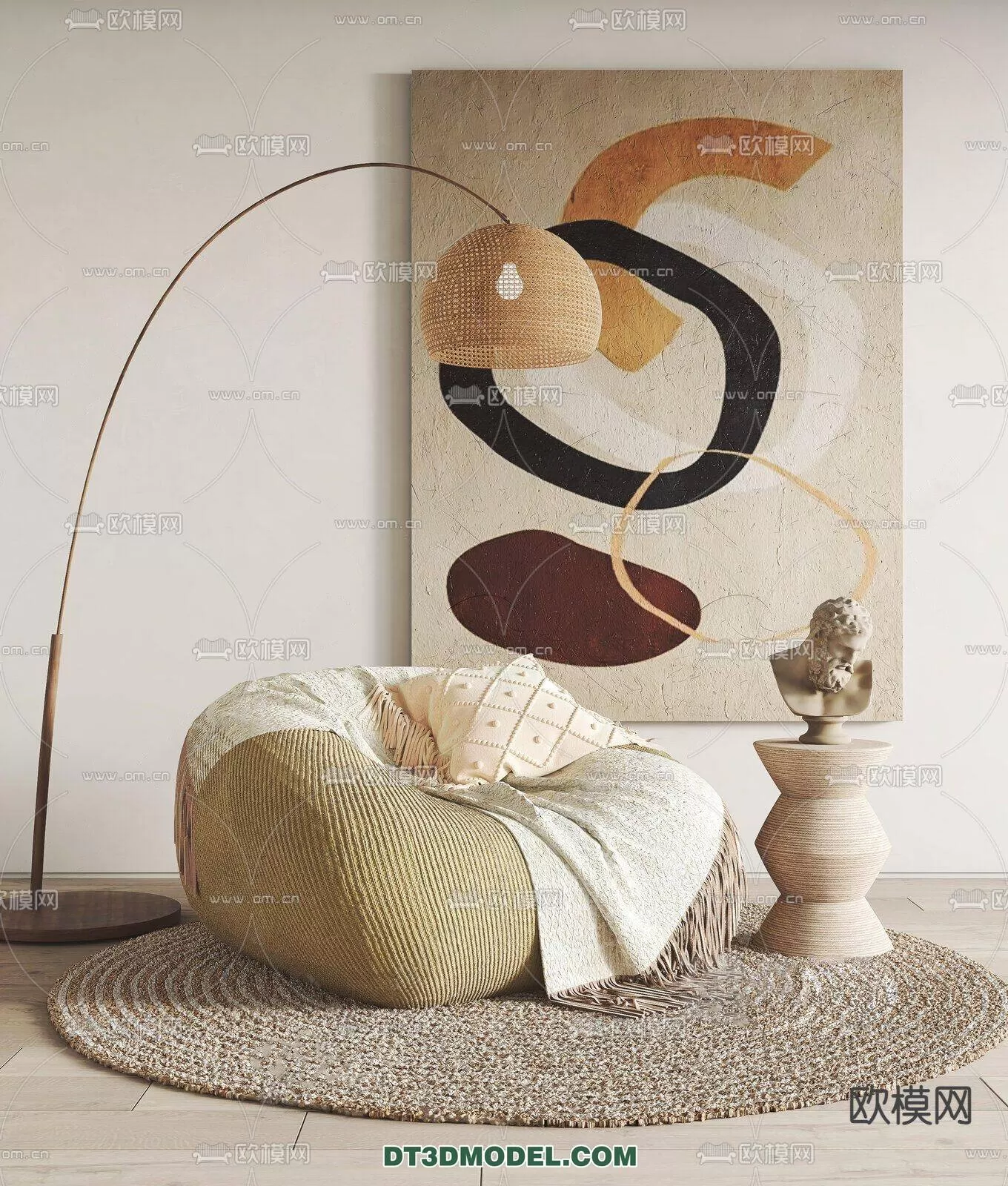 WABI SABI STYLE 3D MODELS – CHAIR – ARMCHAIR – 0072