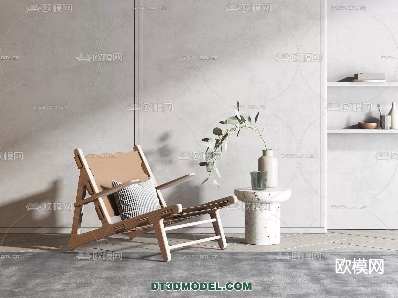 WABI SABI STYLE 3D MODELS – CHAIR – ARMCHAIR – 0075