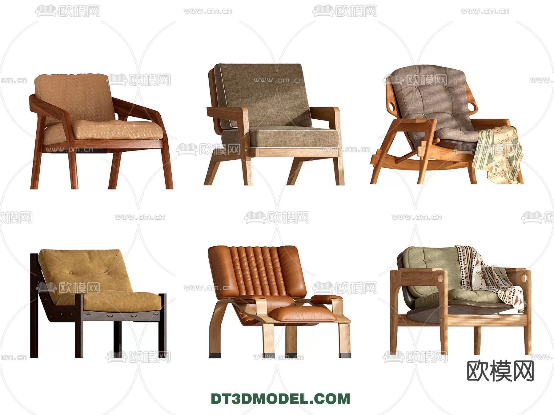 WABI SABI STYLE 3D MODELS – CHAIR – ARMCHAIR – 0076