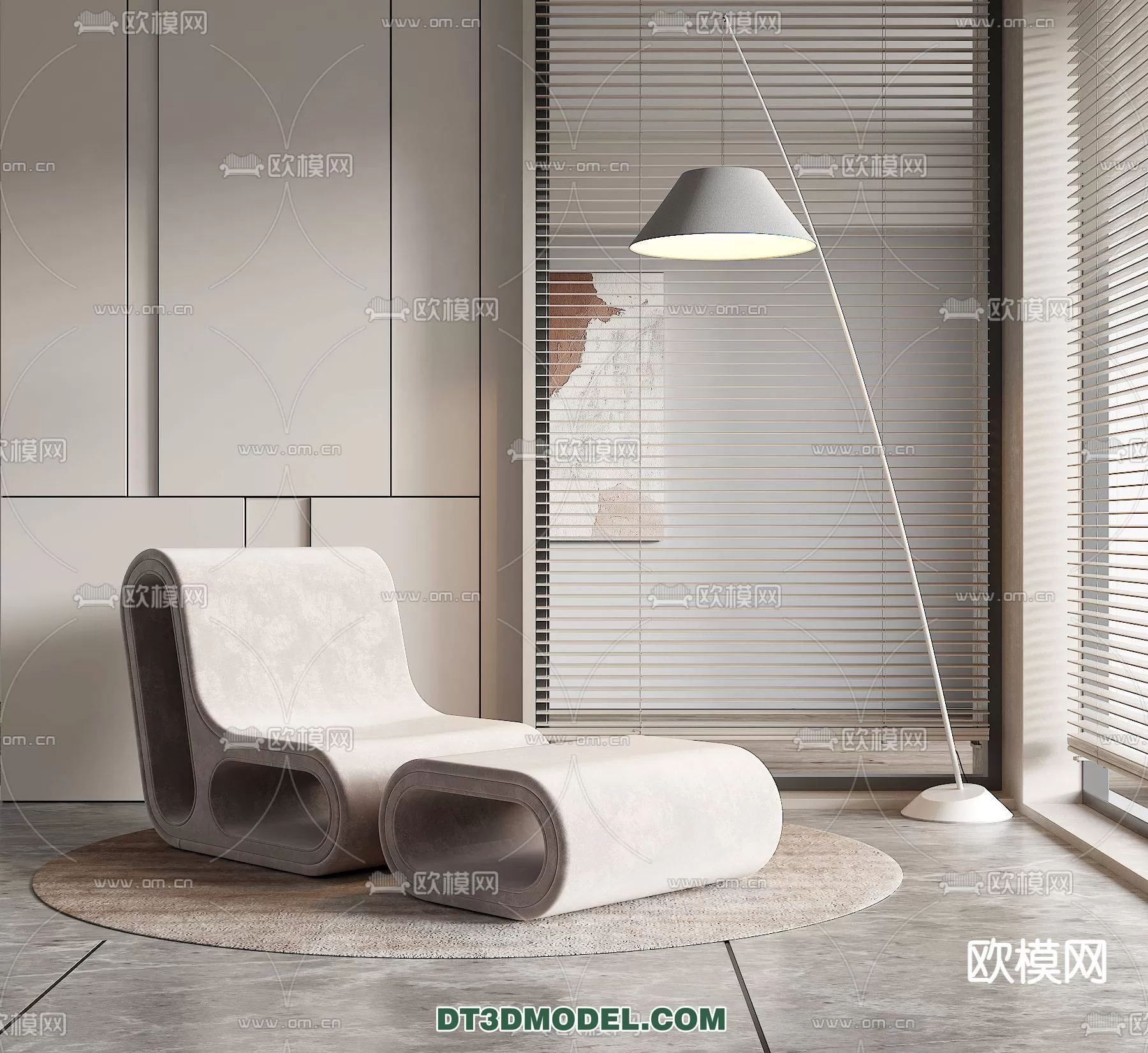 WABI SABI STYLE 3D MODELS – CHAIR – ARMCHAIR – 0077