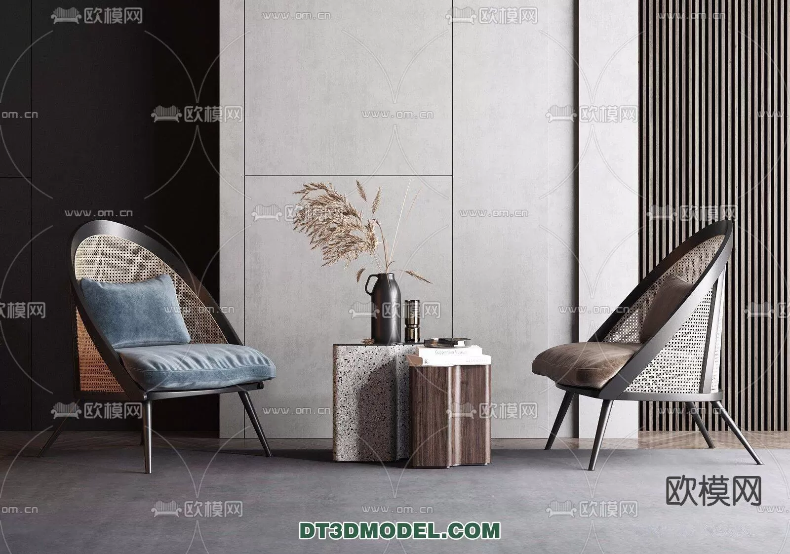 WABI SABI STYLE 3D MODELS – CHAIR – ARMCHAIR – 0078