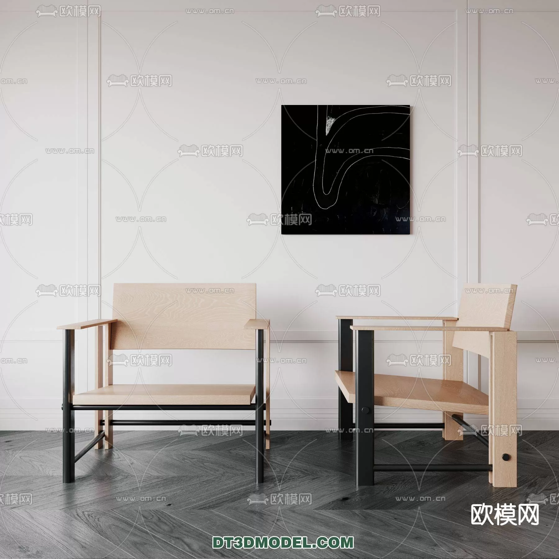 WABI SABI STYLE 3D MODELS – CHAIR – ARMCHAIR – 0083