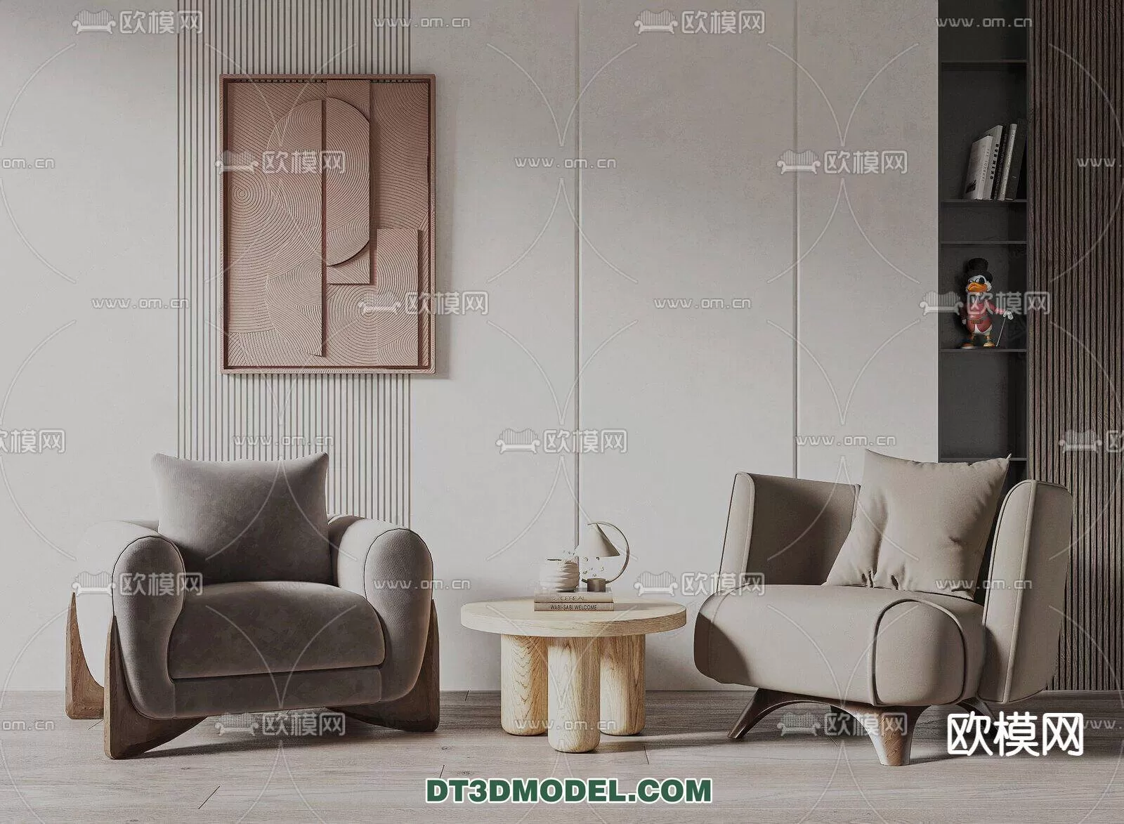 WABI SABI STYLE 3D MODELS – CHAIR – ARMCHAIR – 0090