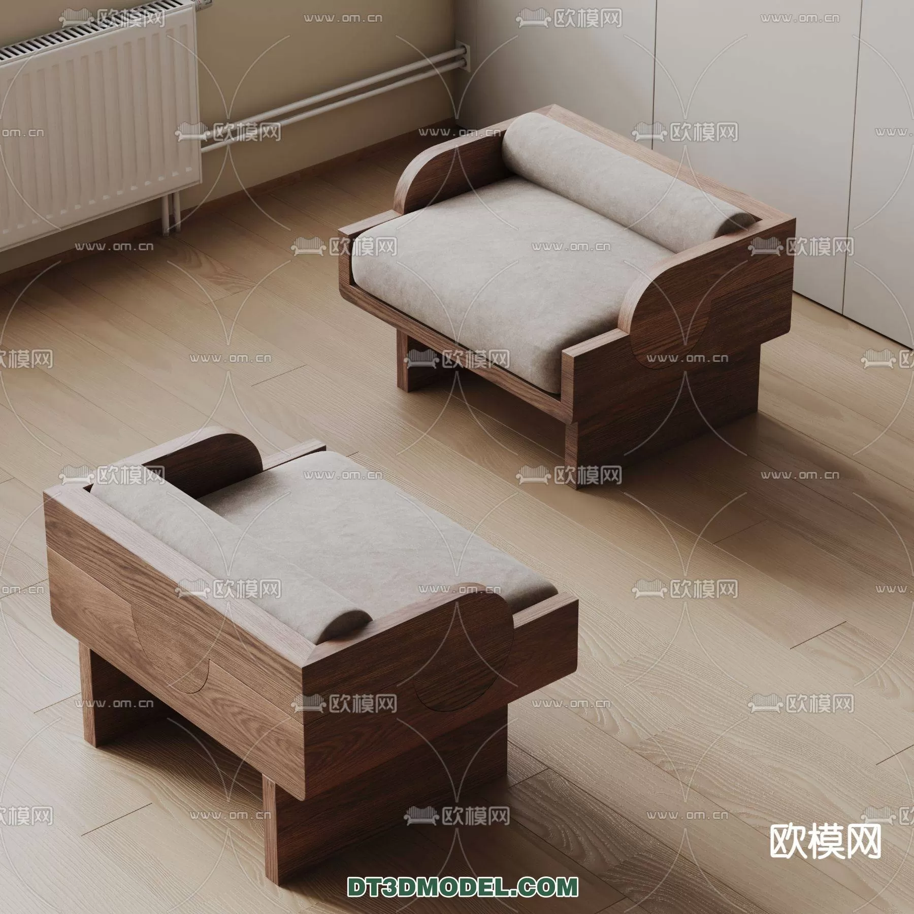 WABI SABI STYLE 3D MODELS – CHAIR – ARMCHAIR – 0093