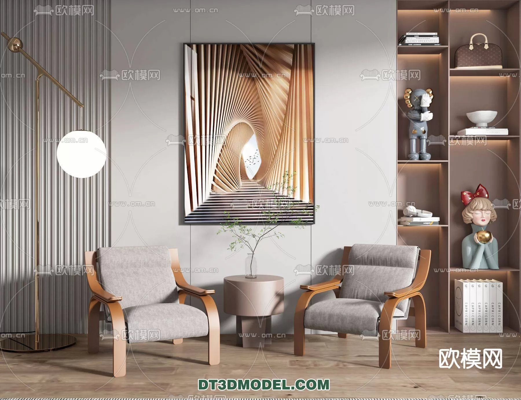 WABI SABI STYLE 3D MODELS – CHAIR – ARMCHAIR – 0098