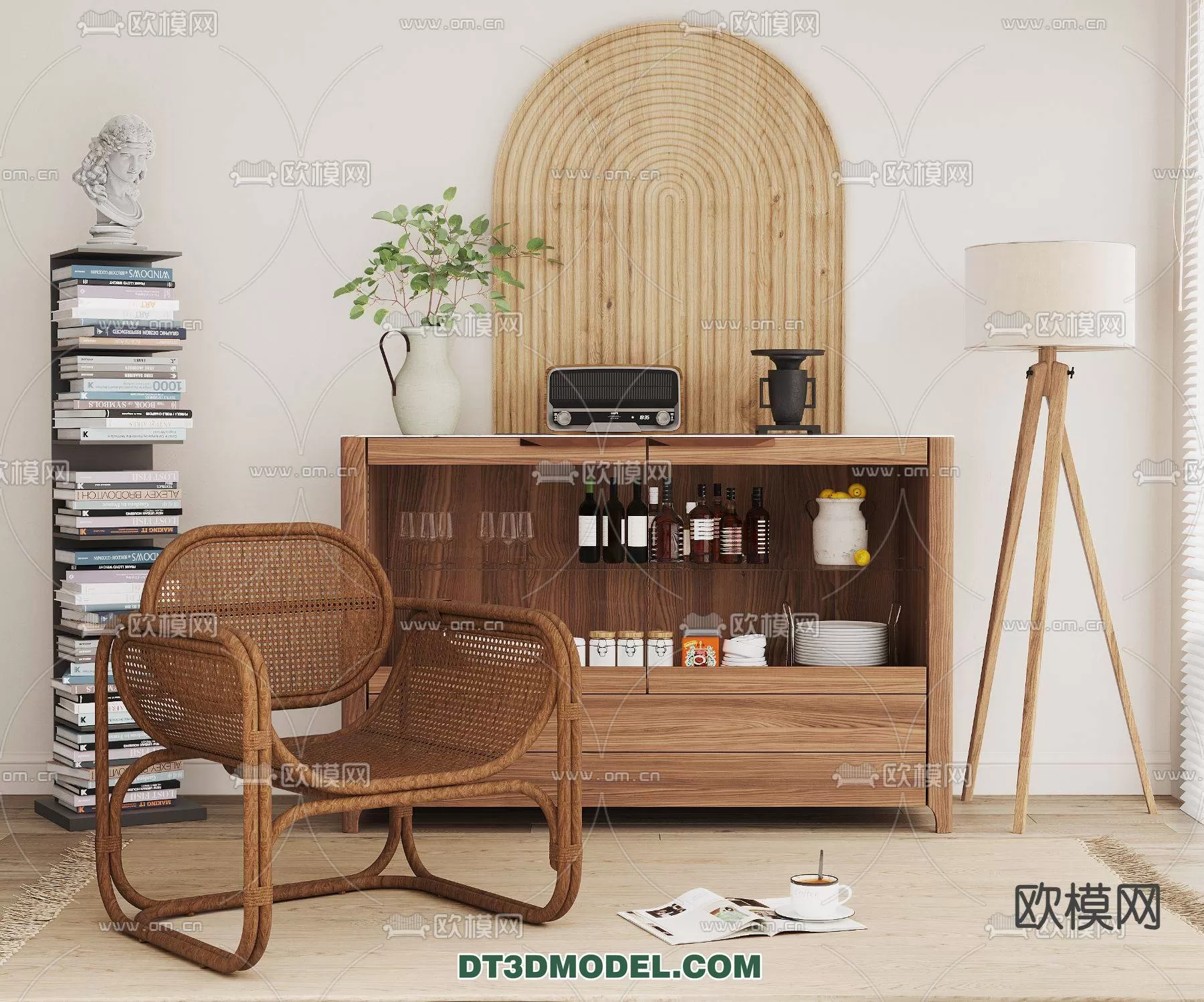 WABI SABI STYLE 3D MODELS – CHAIR – ARMCHAIR – 0100